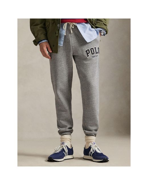 Polo Ralph Lauren Gray Fleece Tapered Joggers for men