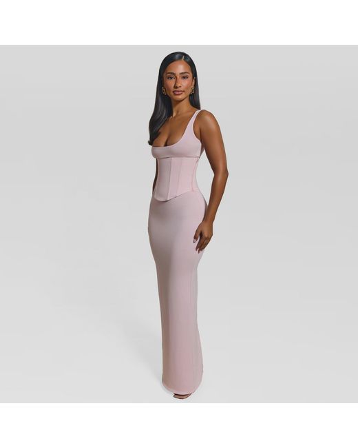 Mars the Label Pink Sandra Scoop Maxi Dress