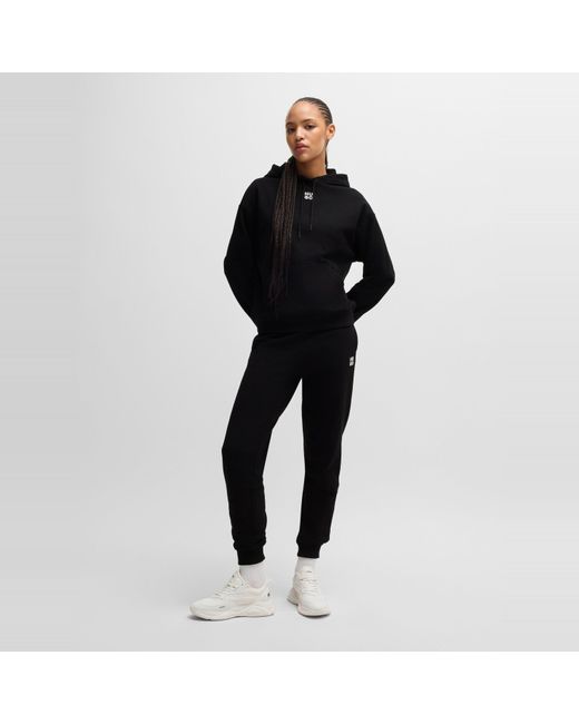 HUGO Black Jogging Bottoms With Iconic Logo Detail