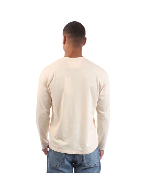 C P Company Natural 30/1 Jersey Logo T-Shirt for men