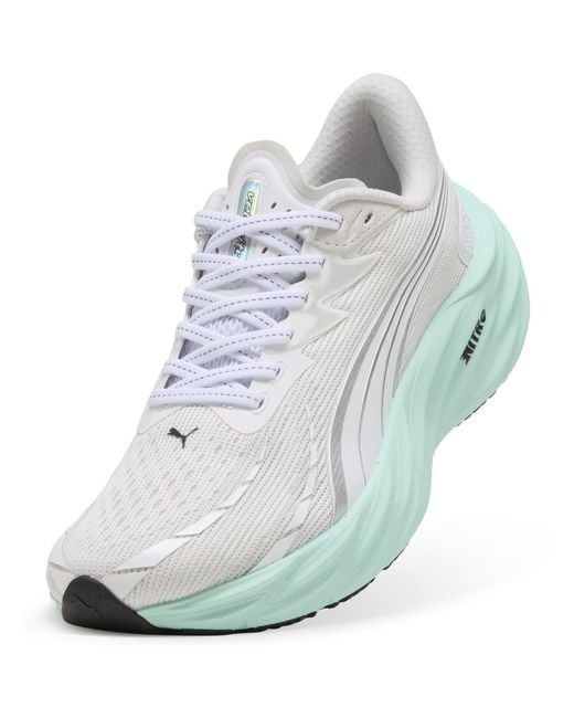 PUMA White Velocity Nitro 4 Everyday Neutral Road Running Shoes