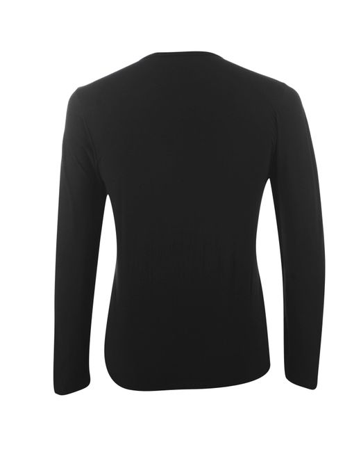 Lonsdale Black Long Sleeve T Shirt for men