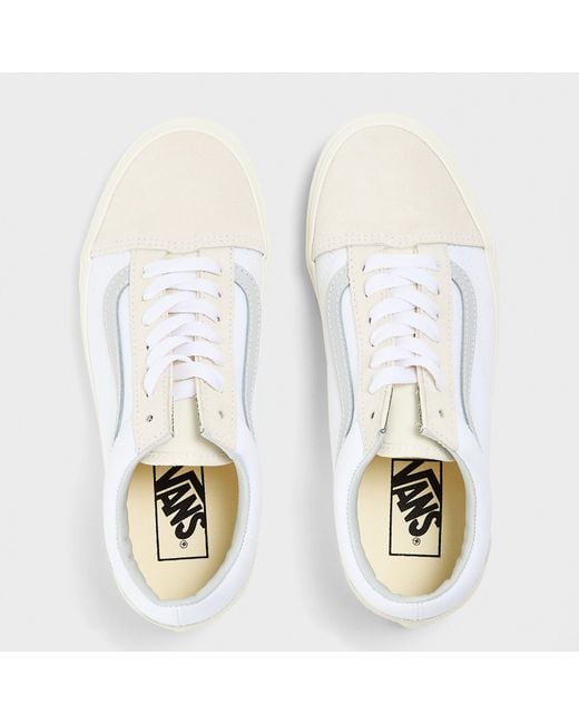 Vans White Adults Old Skool Tone Canvas Trainers