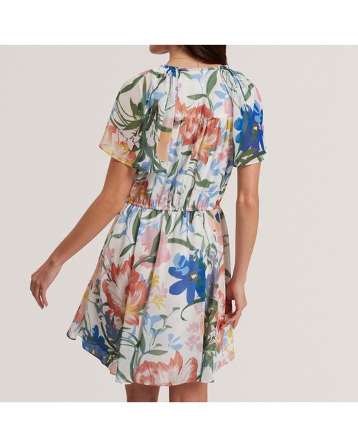 Ted Baker Blue Print Midi Dress