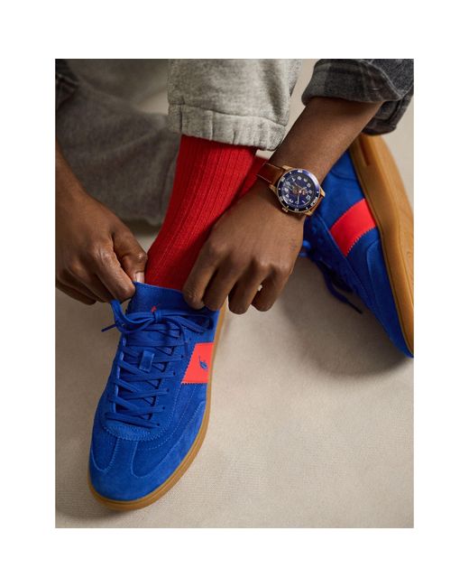 Polo Ralph Lauren Blue Bedford Low-Top Trainers for men