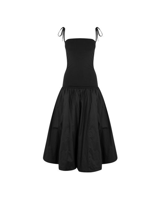 Amy Lynn Black Amy Lynn Alexa Shoulder Tie Ultra Mini Peplum Dress