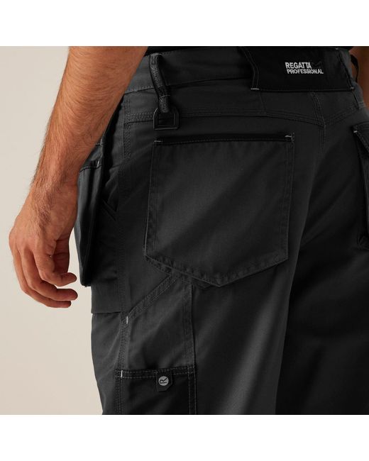 Regatta Black Incursion Workwear Trousers (Regular Leg) for men