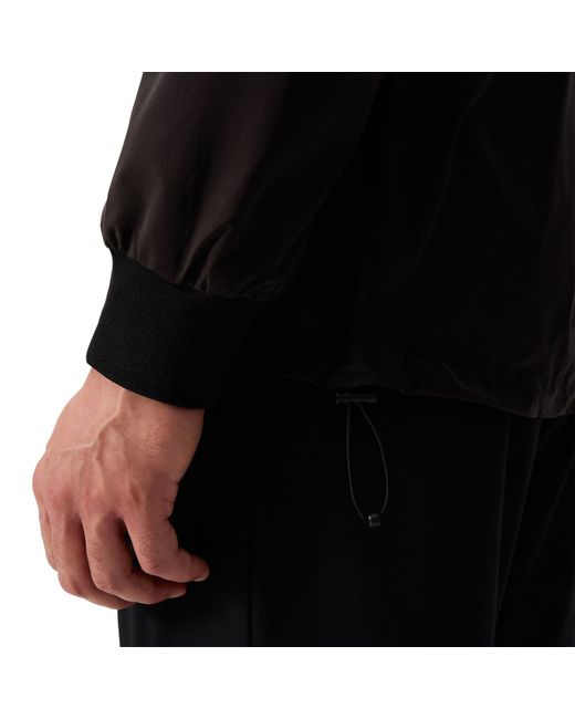 Canterbury Black Tempo+ Breakdown Contact Quarter-Zip Long Sleeve Performance Rugby Jacket for men