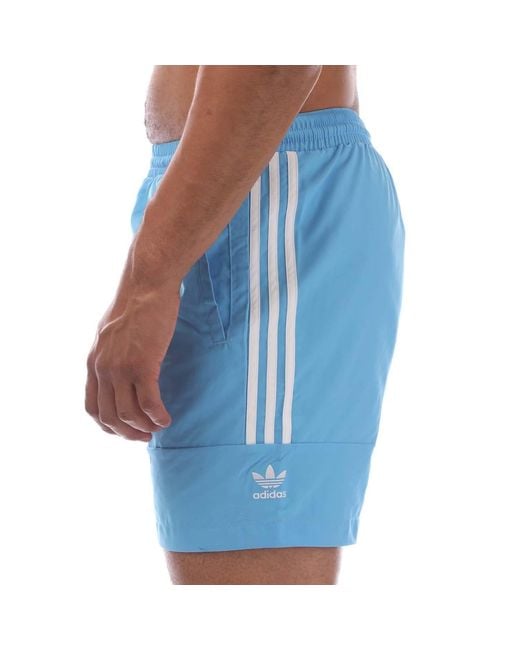 Adidas Originals Blue Lock Up Swim Shorts for men