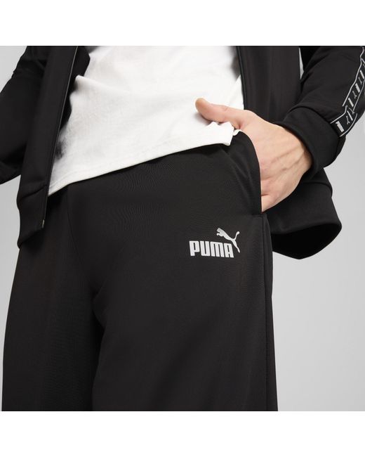 PUMA Black Poly Tape Suit Full Tracksuit for men