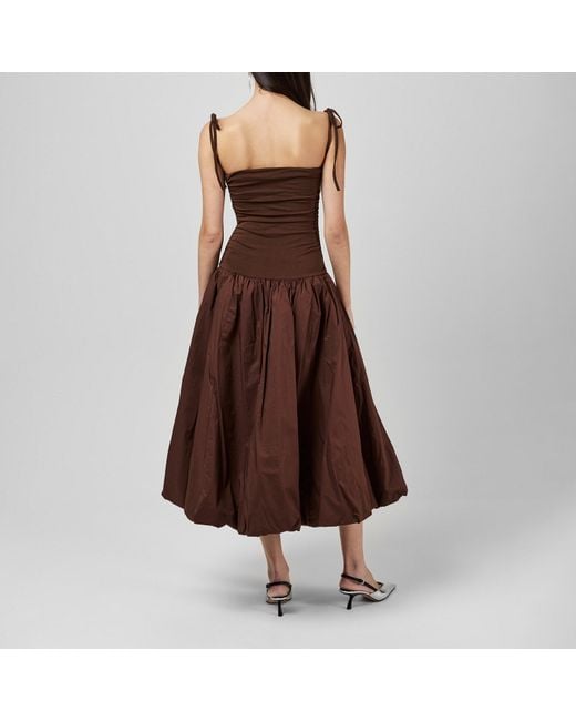 Amy Lynn Brown Amy Lynn Alexa Shoulder Tie Ultra Mini Peplum Dress