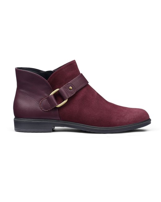 Hotter Purple Linton Wide Fit Ankle Boots