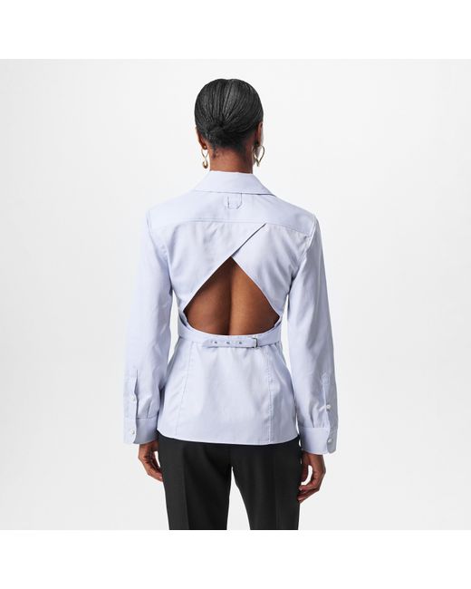 Jacquemus Blue Long Sleeve Patterned Shirt