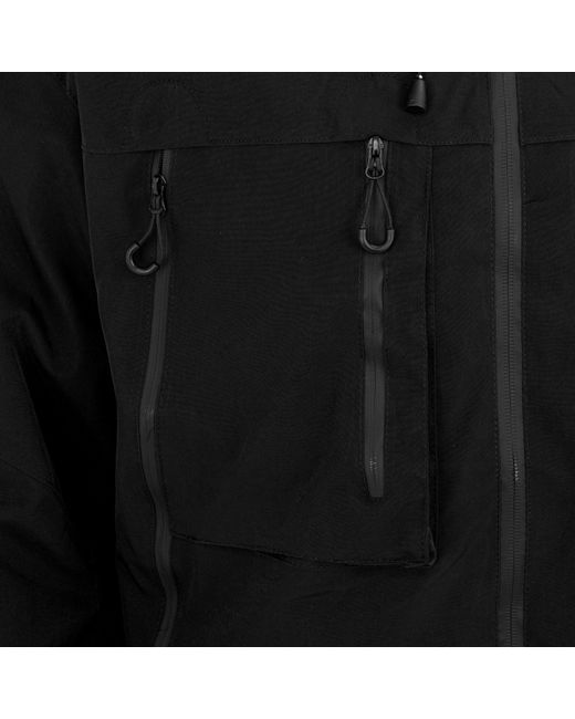 Firetrap Black Windproof Hooded Long Sleeve Windbreaker for men