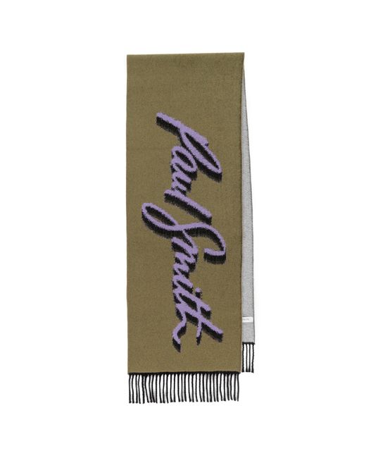 Paul Smith Green Logo Midweight Scarf