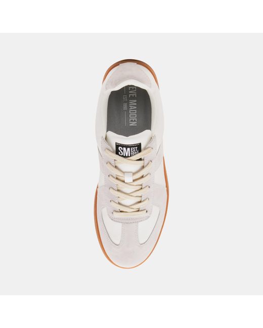 Steve Madden White Waltor Court Low-Top Trainers for men