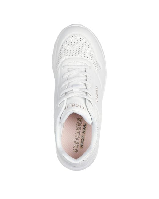 Skechers White Bob Buno Trainers