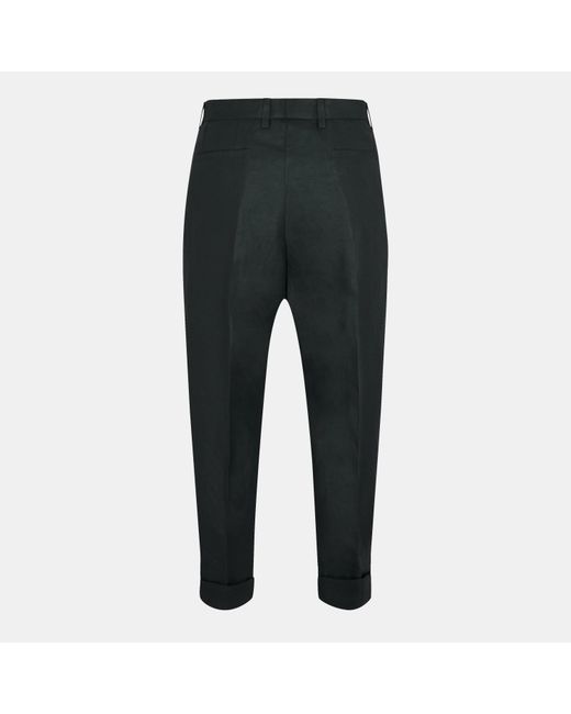 Dolce & Gabbana Black Double Pleat Trousers for men