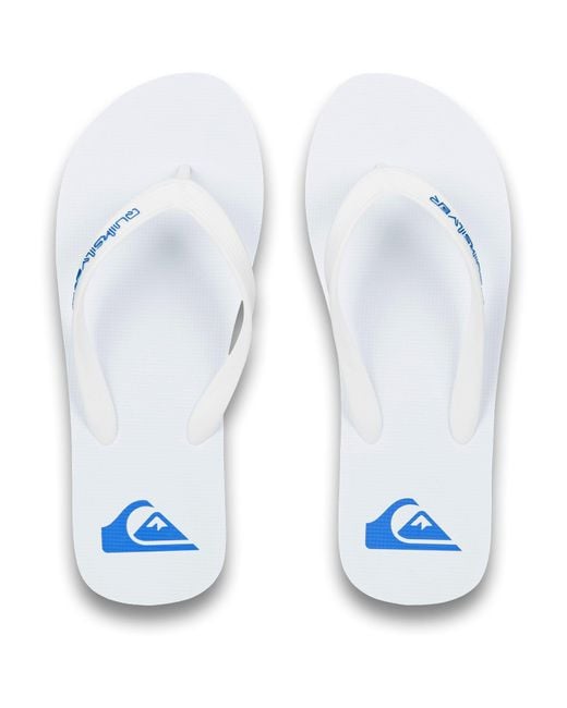 Quiksilver White Molokai Flip Flops for men