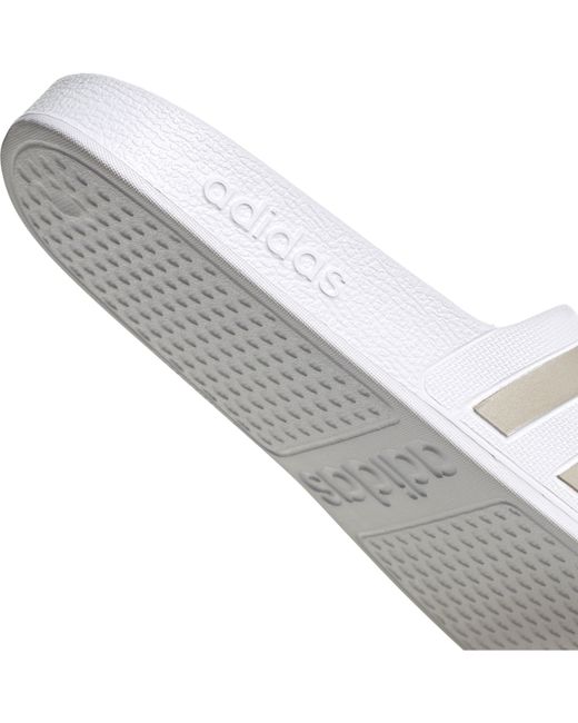 Adidas White Adilette Aqua Slide