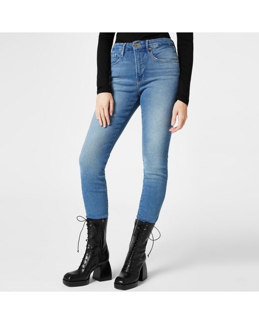 GOOD AMERICAN Blue Legs High Rise Stretchy Denim Skinny Jeans