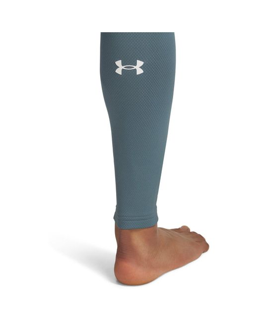 Under Armour Blue Cold Weather Grid Baselayer Leggings for men