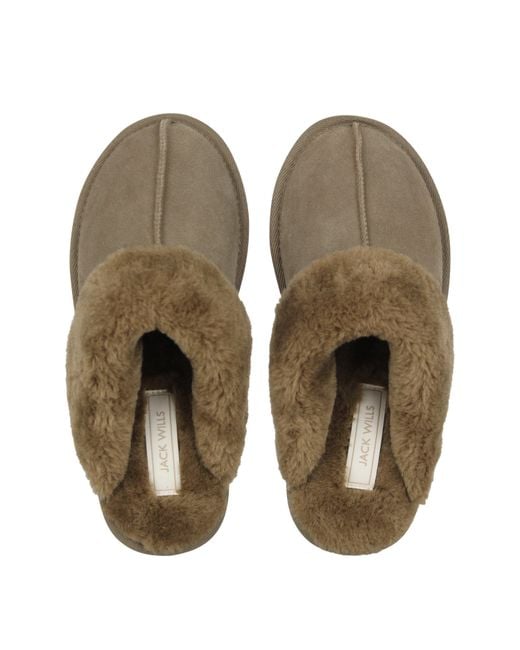 Jack Wills Brown Mule Slippers