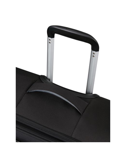 American Tourister Black Cloudrider Spinner 67X44X26/28Cm Exp Tsa Medium Soft Suitcase