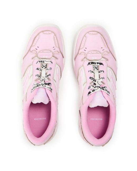 Balenciaga Pink Hamptons Medium Worn-out Sneaker