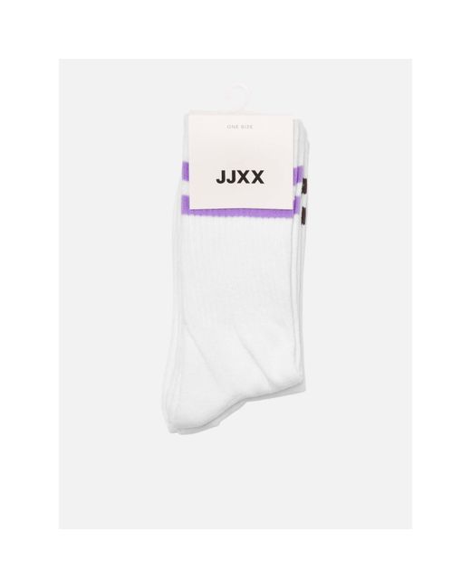 JJXX White Tennis 3 Pack Crew Socks