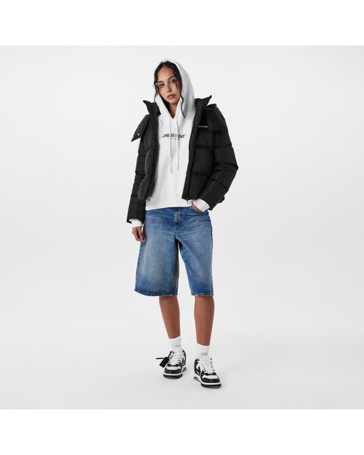 Off-White c/o Virgil Abloh Black Off- Short Puffer Jacket