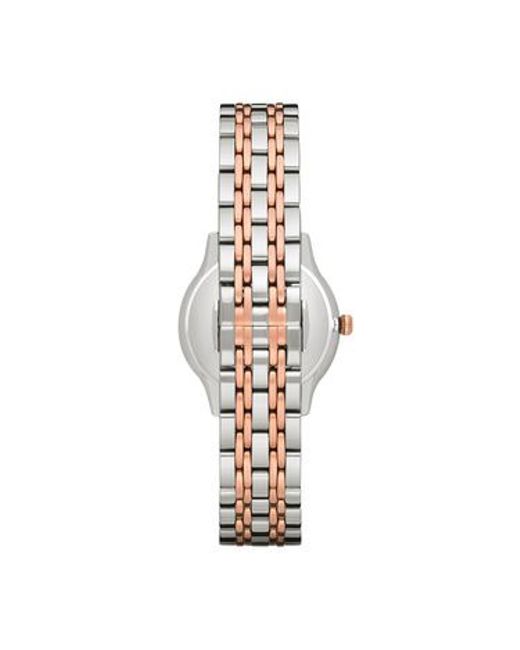 Emporio Armani Metallic Ladies Alpha Wristwatch Rosegold/silver