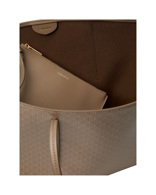 Calvin Klein Natural Ck All Over Print Tote Bag