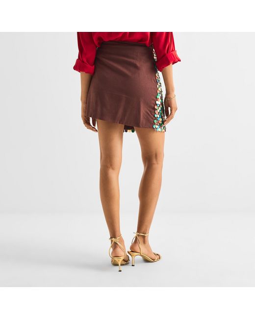 Never Fully Dressed Green Shell Mini Skirt