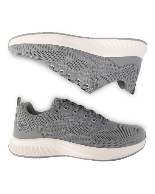 Regatta Gray Marine Woven Knit Classic Low-Top Trainers