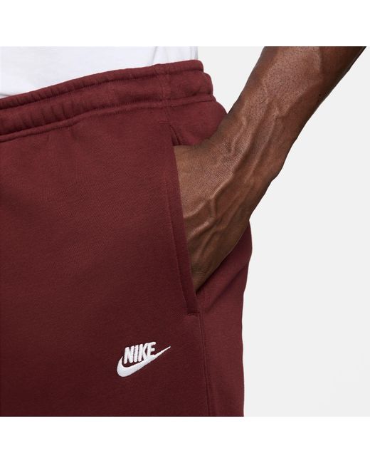 Nike Red Sportswear Club Fleece Jogging Pants for men