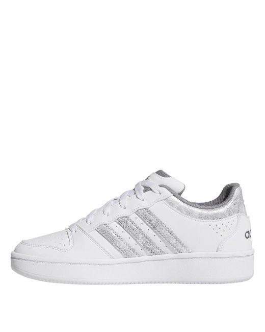 Adidas White Hoops Classic Court Trainers