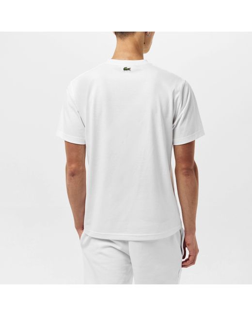 Lacoste White Big Logo T-Shirt for men