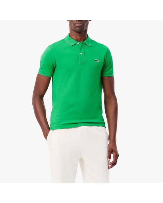 Lacoste Green Slim-Fit L.12.12 Pique Polo Shirt for men