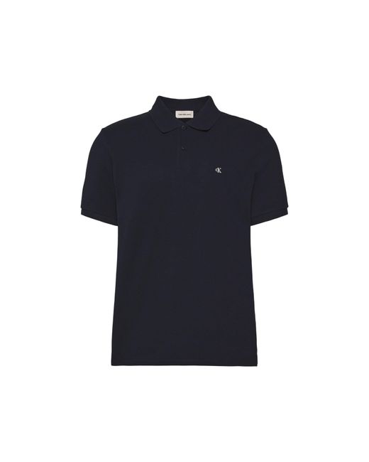 Calvin Klein Blue Ckj Pique Short-Sleeve Polo Shirt for men