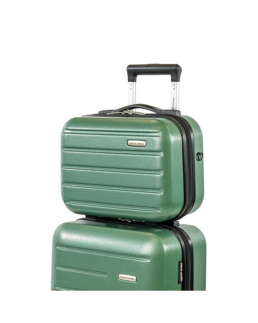 Pierre Cardin Green Voyager Hard Shell Cabin Case Flight Bag Luggage
