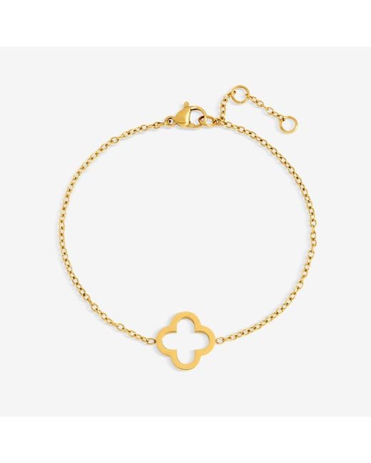 Jon Richard Metallic Plated Waterproof Clover Bracelet