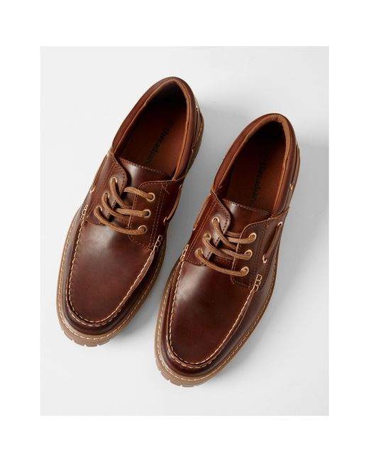Threadbare Brown Arrowton Boat Shoes for men