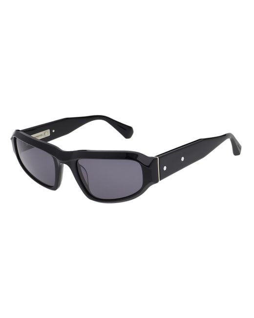 AllSaints Black Anderson Round Sunglasses