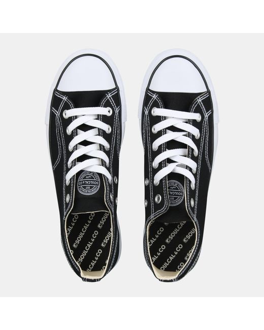 SoulCal & Co California Black Canvas Low Ladies Canvas Shoes