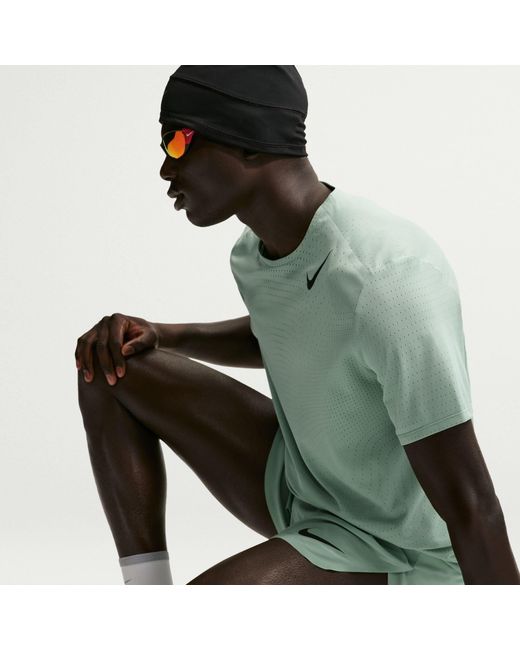 Nike Green Aeroswift Dri-Fit Adv Short-Sleeve Running Top for men