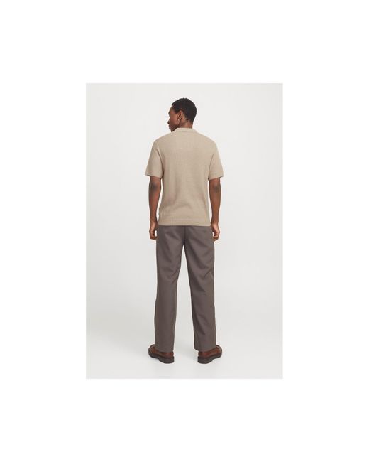 Jack & Jones Natural Jack & Jones Premium Knitted Polo for men