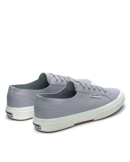 Superga Gray Canvas Low Trainers