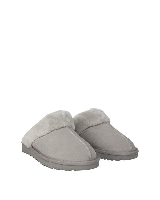 Jack Wills Gray Mule Slippers Ladies