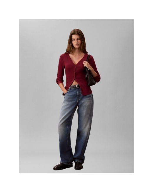Calvin Klein Purple Ckj Cardigan